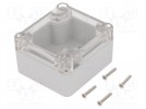 Obudowa: uniwersalna; X: 57mm; Y: 63mm; Z: 37mm; ABS; szary; uszczelka