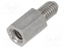 Schraube mit Gewindekopf; M3,UNC4-40; L. Gewinde: 3,9mm