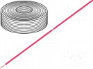Wire; LiY; stranded; Cu; 0.14mm2; pink; PVC; 500V; 500m; Class: 5