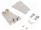 Plug housing; PIN:50; shielded; Locking: latch; Mat: steel; angled