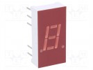 Wyświetlacz: LED; 7-segmentowy; 7,62mm; 0,3"; Il.zn: 1; czerwony