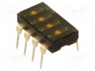 Schalter: DIP-SWITCH; Anzahl Sektionen: 4; ON-OFF; 0,025A/24VDC