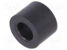 Spacer sleeve; cylindrical; polystyrene; L: 5mm; Øout: 7mm; black