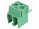 Listwa zaciskowa do druku; proste; 3,5mm; tory: 2; na PCB; 1,5mm2
