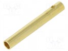 Socket; 2mm banana; 15A; Contacts: brass gold plated; 1.5mΩ; 18AWG