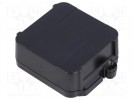 Obudowa: elektroinstalacyjna; X: 44,5mm; Y: 57mm; Z: 19mm; czarny