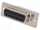 D-Sub; PIN: 15; Stecker; weiblich; kontaktlos