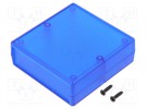 Obudowa: z panelem; 1593; X: 74mm; Y: 75mm; Z: 27mm; ABS