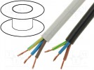 Wire; OMY; round; stranded; Cu; 2x0,5mm2; PVC; white; 300V; Class:5