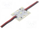 LED module; 0.48W; No.of diodes:5; blue; 120°; 12VDC; 27x22mm
