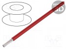 Przewód; TLYc; linka; Cu; 0,22mm2; PVC; czerwony; 150V; 500m; Klasa: 5