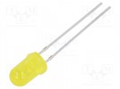 LED; 5mm; yellow; 20÷40mcd; 30°; Front: convex; 1.7÷2.5V