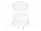 Soczewka do LED; okrągły; poliwęglan; przezroczysty; 5mm; UL94V-2