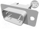 D-Sub; PIN: 9; Stecker; männlich; IDC; für Flachkabel; vergoldet
