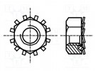 Nut; hexagonal; M6; steel; Plating: zinc; Pitch:1,0; 10mm; BN:1364
