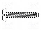 Screw; for plastic; 2.2x6.5; Head: cheese head; slotted; 0,6mm