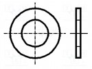 Washer; round; M2,5; D=6mm; h=0.5mm; polyamide; DIN: 125A; BN: 1074