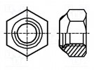 Nut; hexagonal; M5; acid resistant steel A4; Pitch:0,8; 8mm