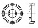 Washer; round,specialist; M5; D=12.7mm; h=3.4mm; polyamide