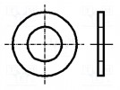Washer; round; M2,5; D=6mm; h=0.5mm; pressboard; DIN: 125A; BN: 1076