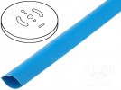 Heat shrink sleeve; 2:1; 1.6mm; blue; polyolefine; -55÷125°C