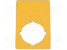 Description label; Man.series: M22; Colour: yellow