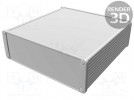Enclosure: shielding; X: 165mm; Y: 160mm; Z: 55mm; aluminium; natural