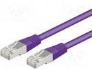 Patch cord; SF/UTP; 5e; stranded; CCA; PVC; violet; 0.25m