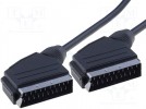 Cable; SCART plug, both sides; 0.6m; black