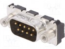 D-Sub; PIN: 9; socket; LD; male; with threaded screw; straight; THT