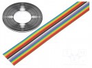 Wire: ribbon; 16x28AWG; 1.27mm; stranded; Cu; unshielded; PVC; 300V