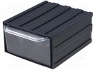 Module with drawer; 105x120x60mm; Module: black