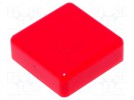 Button; square; red; 12x12mm; TACTS-24N-F,TACTS-24R-F