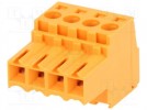 Pluggable terminal block; plug; female; 3.5mm; ways:4; 12A; 320V