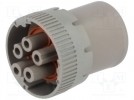 Steckverbinder: rund; HD10; Stecker; weiblich; PIN:5; kontaktlos