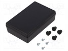 Obudowa: uniwersalna; X: 57mm; Y: 92mm; Z: 25mm; ABS; czarny; UL94HB