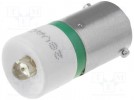 Lampka LED; zielony; BA9S; 28V; Il.diod:1