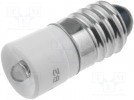 LED-Lampe; weiß; E10; 230V; Diodenzahl:1