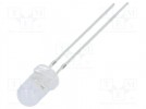 LED; 5mm; zielony; 2180÷3000mcd; 100°; 3÷5V; 20mA; Czoło: wypukłe