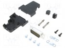 D-Sub; PIN: 15; plug; male; soldering; for cable; black