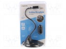 Mikrofon; Jack 3,5mm; 2,2kΩ; 1,7m; -58dB; f: 100÷16000Hz