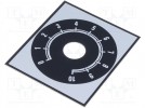 Scale; Range: form 0 to 10; 48x42mm; Hole dia:10mm; Mat: aluminium