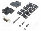 D-Sub; PIN: 9; Stecker; männlich; Löten; für Leitungen; schwarz