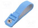 Wristband; ESD; Features: antialergic; EN 61340-5-5; blue; 1kΩ; 4mm
