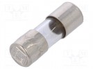 Fuse: fuse; quick blow; 2.5A; 250VAC; cylindrical,glass; 5x15mm