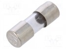 Fuse: fuse; quick blow; 1A; 250VAC; cylindrical,glass; 5x15mm