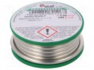 Drut lutowniczy; Sn99,3Cu0,7; 3mm; 100g; bezołowiowe; 227°C; 2,2%