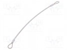 Retaining cable; with 2 loops; Plating: PVC; stainless steel