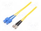 Fiber patch cord; SC/UPC,ST/UPC; 3m; Optical fiber: 9/125um; LSZH