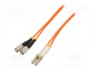 Fiber patch cord; OM2; FC/UPC,LC/UPC; 2m; Optical fiber: 50/125um